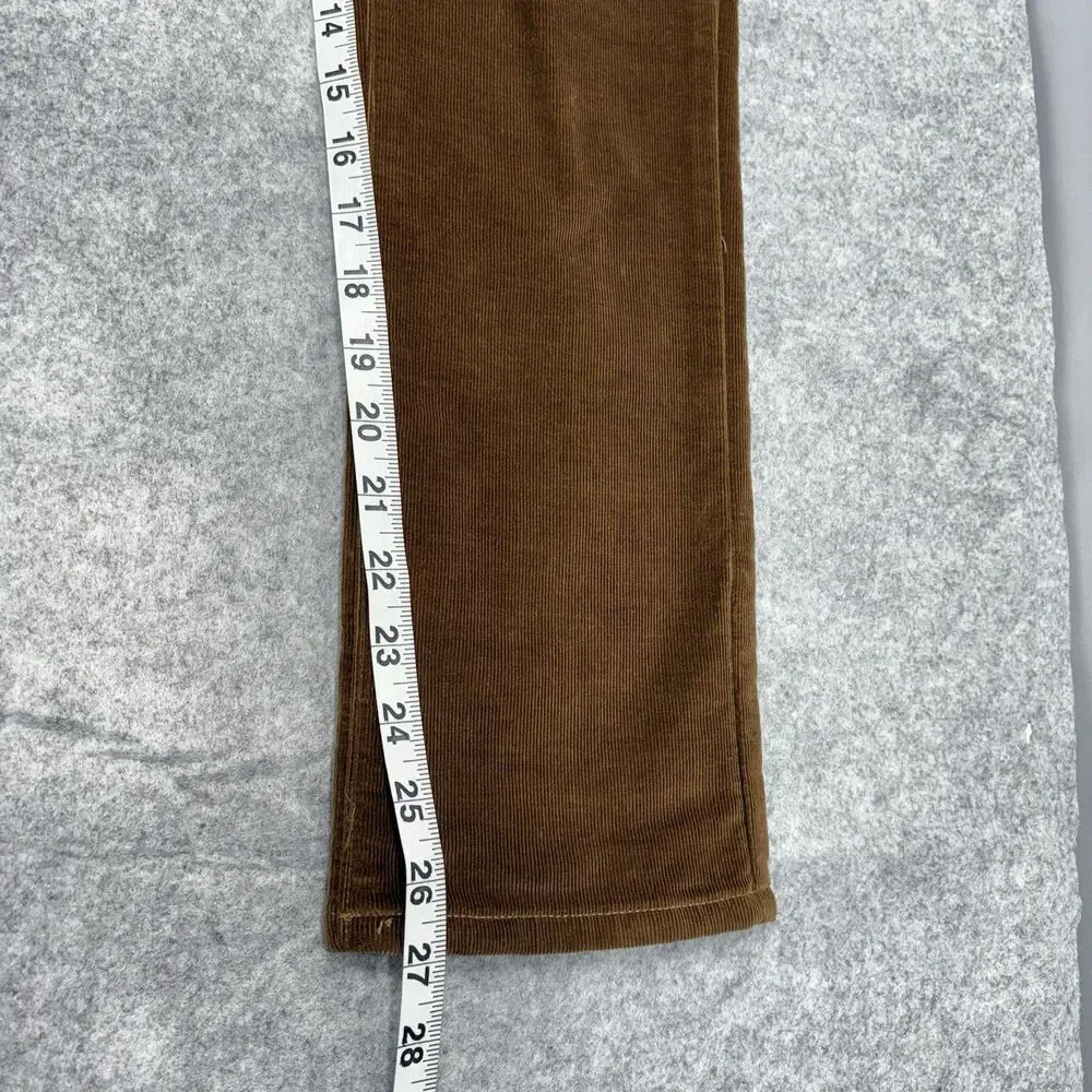 FRAME Le High Straight Corduroy Pants Womens 26 High Rise Ankle Stretch Brown